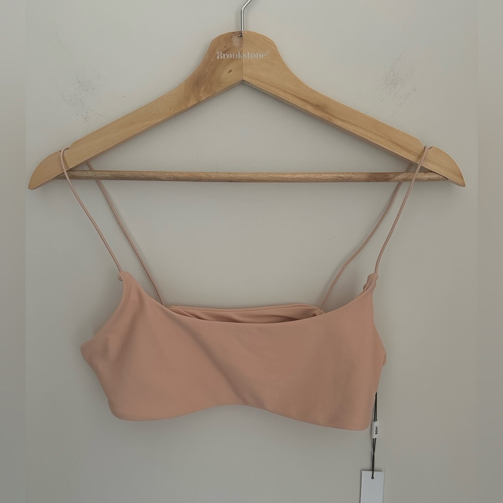 NWT Jade Swim‎ muse scoop bikini top size large light pink